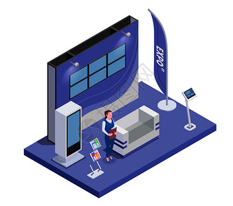 3d全息投影广告插画_3d全息投影广告卡通_3d全息投影广告插图_手绘_板