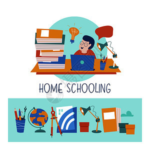 家庭教育的大型家庭残疾儿童家庭家庭教育的标志矢量插图家庭教育的家庭线学的插图图片