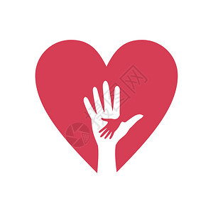 双手放心上矢量插图形状高清图片素材