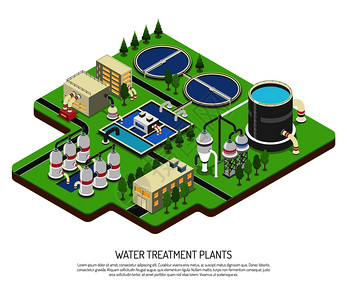 水处理厂等距矢量图与储罐分配预过滤最终过滤单元水处理厂图片