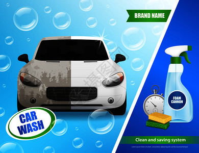 洗车系统广告图片