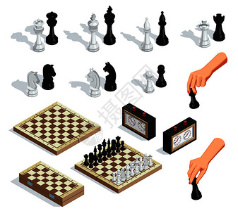 国际象棋等距集背景图片