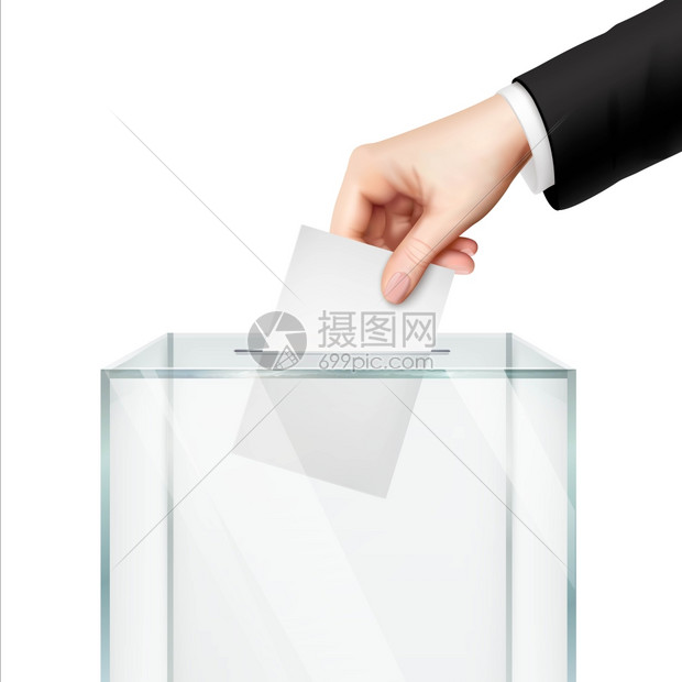 现实的投票现实的投票 用手把选票放投票箱中矢量插图插画图片下载 正版图片 摄图网