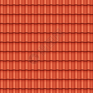 地产红色屋顶瓷砖无缝图案屋顶瓷砖无缝图案的房屋覆盖红色矢量插图插画