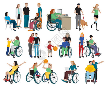 残疾人图标残疾人图标轮椅运动符号平孤立矢量插图图片