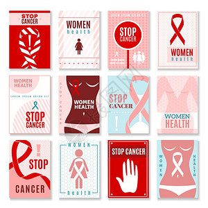 乳腺癌横幅停止乳腺癌横幅与女身体符号丝带平孤立矢量插图图片
