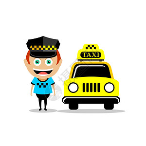 出租车司机出租车矢量插图,图标出租车图片