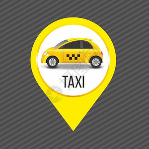 出租车矢量标志,扁平风格出租车图标应用程序,出租车图标网页图片