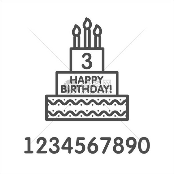 生日蛋糕矢量图标,生日蛋糕蜡烛图片