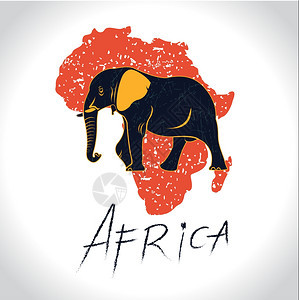 非洲狩猎与大象标志2图片