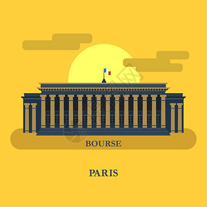 巴黎泛欧法国矢量插图图片