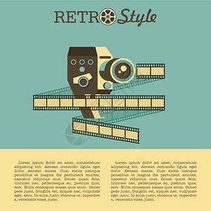 老式相机胶卷插图与文字的位置矢量标志背景图片