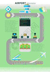 机场信息信息图板机场飞行信息板结合数字信息图表入口抽象矢量插图图片