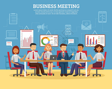 会议室百强插画_会议室百强卡通_会议室百强插图_手绘_板绘_摄图网