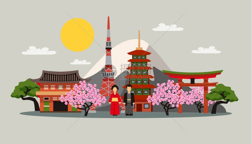 日本符号成平海报日本符号成平装饰背景海报与服裙富士山樱花花抽象矢量插图插画图片下载 正版图片 摄图网 日本符号成平海报日本符号成平装饰背景海报与服裙富士山樱花花抽象矢量插图插画图片下载 正版图片 摄图网
