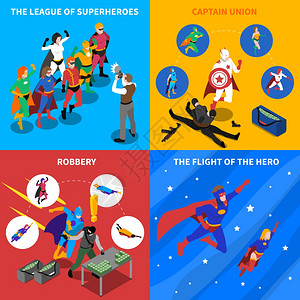 超级英雄等距图标集超级英雄等距超级英雄图标集超级英雄矢量插图超级英雄人物符号超级英雄集超级英雄元图片