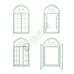 拱形窗户现实拱形窗户图标拱形窗户矢量插图拱形窗户装饰套拱形窗户套拱形窗户真实的孤立图片