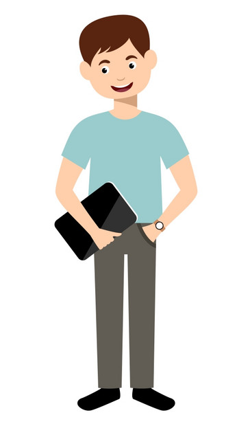 带着的现代人矢量