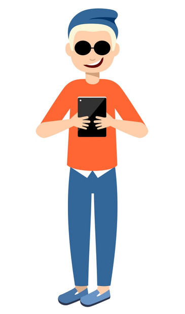 带着的现代人矢量