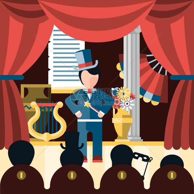 戏剧表演戏剧戏剧与观众矢量插图插画图片下载-正版图片300934092-摄