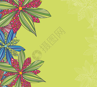 手绘复古花卉花卉元素,婚礼,情人节,生日假日,矢量插图背景图片