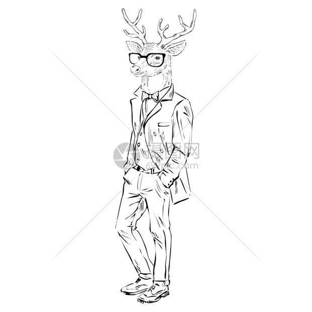 鹿臀部的拟人化手绘插图打扮的鹿臀插画图片下载 正版图片 摄图网 鹿臀部的拟人化手绘插图打扮的鹿臀插画图片下载 正版图片 摄图网