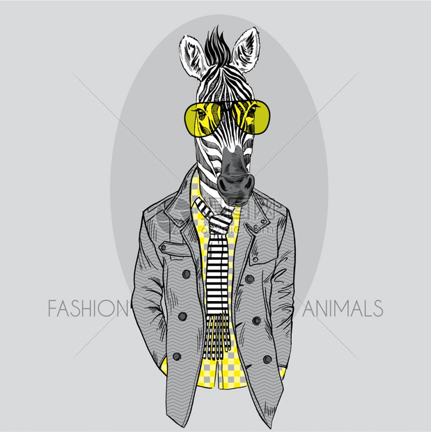 斑马男穿着现代城市风格