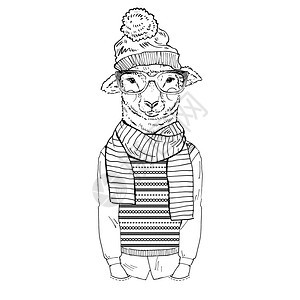 羊肉男孩打扮成冬天的风格图片