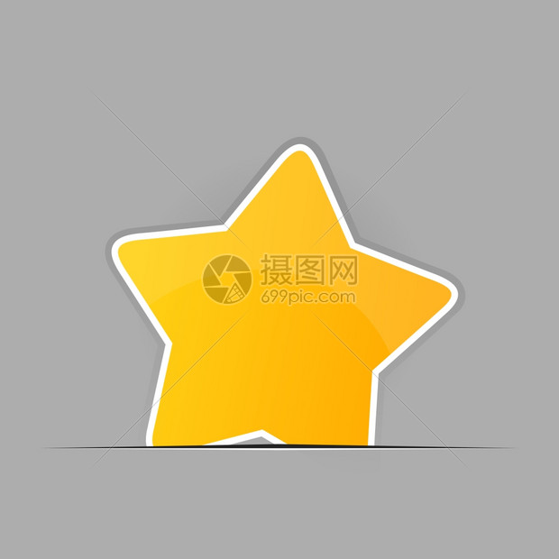 星星6灰色背景上的金星矢量插图绘画符号