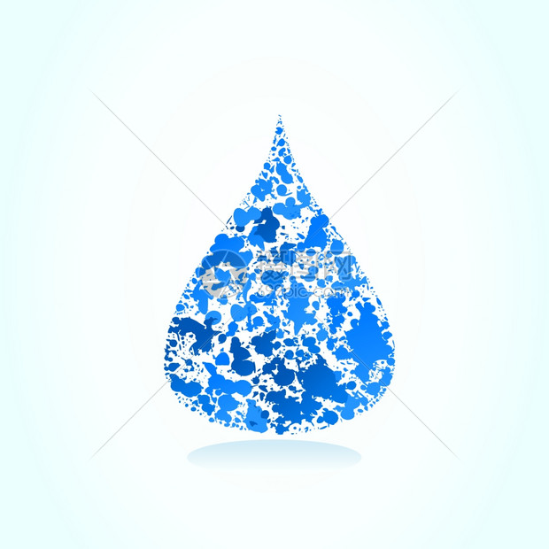 水滴白色背景上的蓝色水滴矢量插图插画图片下载-正版图片300945070-摄图网