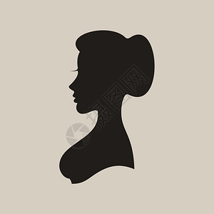 女头发的发型矢量插图图片