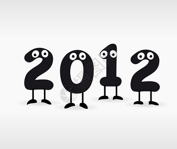 微信新表情五阿哥眼光的数字矢量插图插画