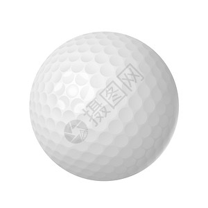 高尔夫球白色孤立矢量插图上高清图片