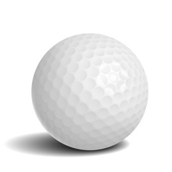 高尔夫运动球与阴影矢量插图图片