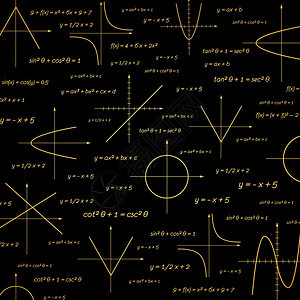 抽象科学数学公式矢量插图背景图片