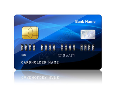 现实信用卡与安全合密码锁的金融保护孤立向量插图图片