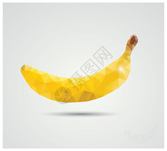 几何多边形水果,三角形,香蕉,矢量插图图片