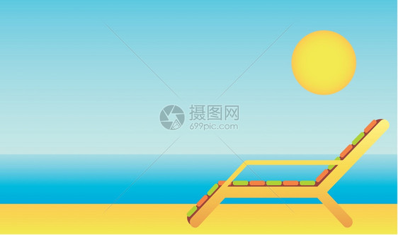 海滩躺椅图片