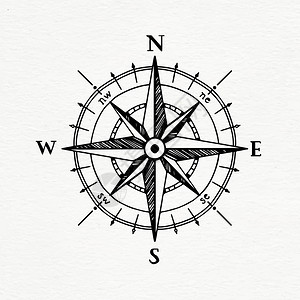 指南针图表插画_指南针图表卡通_指南针图表插图_手绘_板绘_摄图网