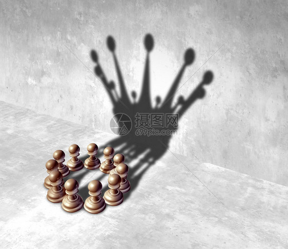 团队领导精神成功联盟一群当铺棋子组成一个联盟3d插图图片