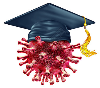 公立学校新冠肺炎传染病3d宣传插图设计图片