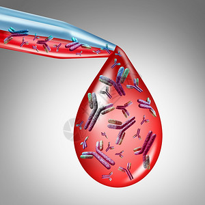 作为肿瘤治疗概念的感染或细菌疾病的抗体疗法和疫苗概念使用人体蛋白质作为3个插图的免疫球蛋白治疗图片