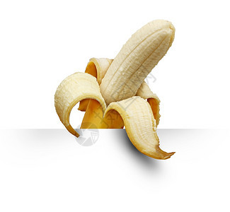 黄色剥皮的热带水果香蕉图片