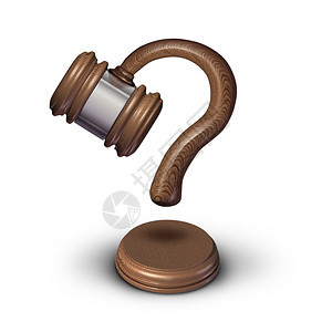 法律问题概念和院质疑符号律咨询图标作为法官小板或大棒其声带形状代表合法问题或判刑决定的不确问题标志图片