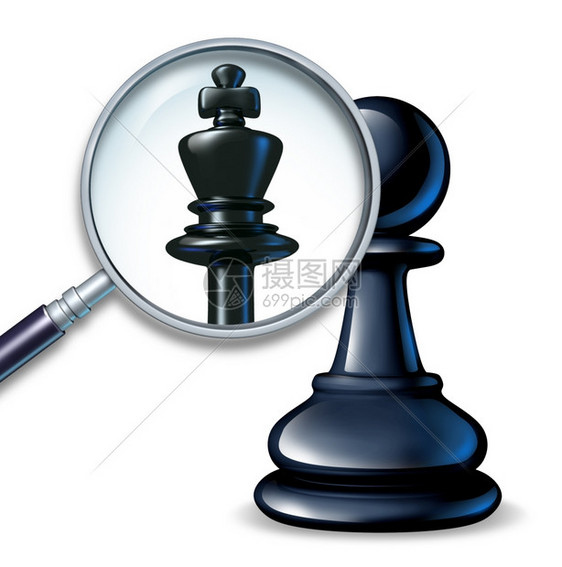 未来领袖商业概念一个象棋子图片