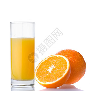 橙汁和橙子图片