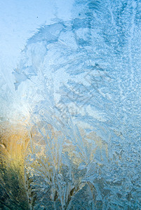 冰雪在窗口上高清图片