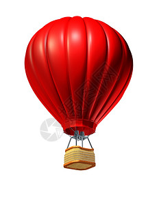 热气球背景热气球作为冒险与自由的象征在白色背景上升起背景
