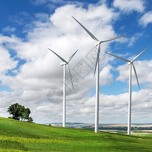 夏季风力发电机涡轮图片