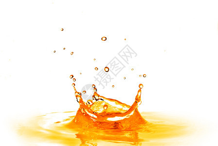 落到橙色水中图片